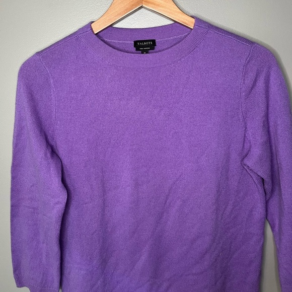Talbots Pure Cashmere 3/4 Sleeve Sweater - Picture 4 of 9